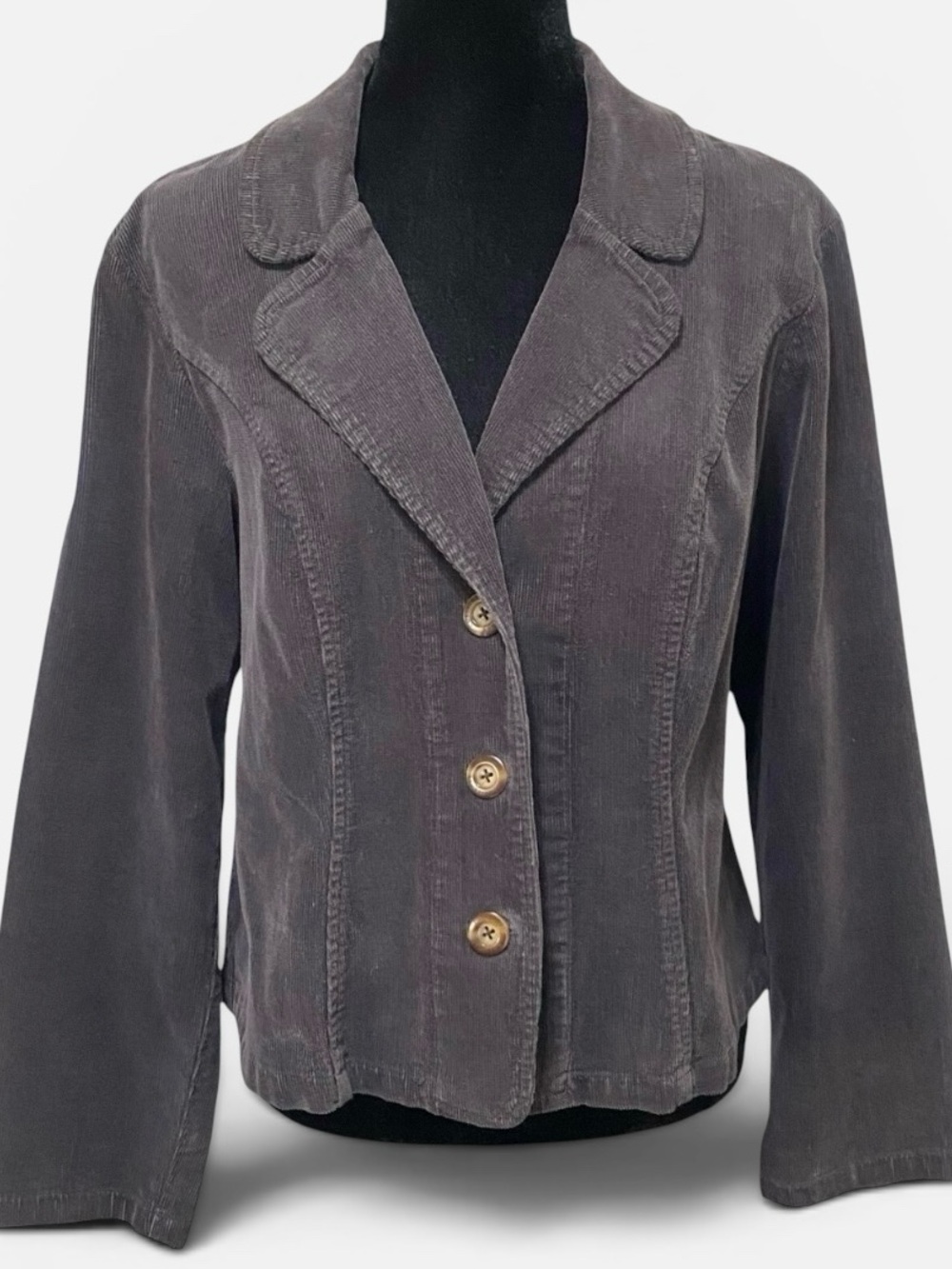 Cut Loose Charcoal Gray Corduroy Blazer Jacket Made in USA Size Small - Picture 2 of 7